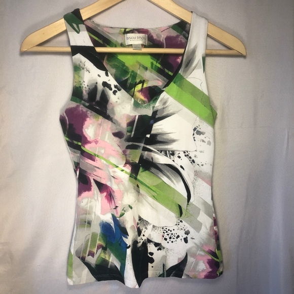 Abstract Michelle Bohot Bisou Bisou Tank Top - Picture 1 of 7